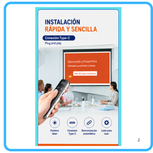 Cargar imagen en el visor de la galería, PRESENTADOR, PASADOR DE DIAPOSITIVAS CON PUNTERO LÁSER, INALÁMBRICO RECARGABLE!!!
