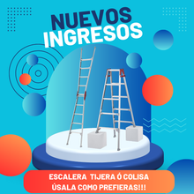 Cargar imagen en el visor de la galería, ESCALERA CON 4 PATAS REGULABLES