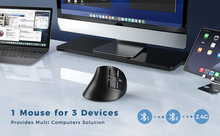 Cargar imagen en el visor de la galería, MOUSE VERTICAL INALÁMBRICO RECARGABLE BLUETOOTH JOMAA