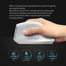 Cargar imagen en el visor de la galería, MOUSE VERTICAL INALÁMBRICO BLUETOOTH RECARGABLE ZELOTES F-36