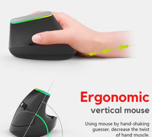 Cargar imagen en el visor de la galería, MOUSE VERTICAL ERGONÓMICO DELUX 57º RGB