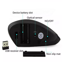 Cargar imagen en el visor de la galería, MOUSE VERTICAL ERGONÓMICO INALÁMBRICO