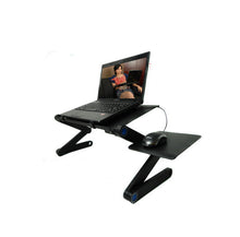 Cargar imagen en el visor de la galería, SOPORTE PARA LAPTOP Y MOUSE PLEGABLE CON ENFRIADOR