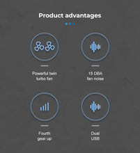 Cargar imagen en el visor de la galería, SOPORTE CON 2 ENFRIADORES PARA LAPTOP