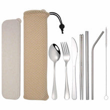 Cargar imagen en el visor de la galería, SET DE CUBIERTOS + PALITOS CHINOS + SORBITOS Y LIMPIADOR