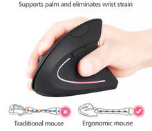 Cargar imagen en el visor de la galería, MOUSE ERGONOMICO VERTICAL RECARGABLE