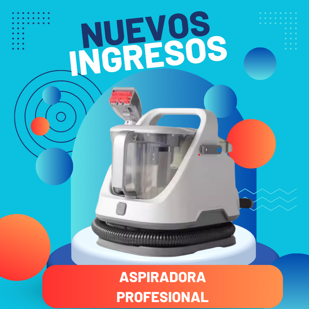 ASPIRADORA PROFESIONAL, CON PULVERIZADOR INCLUÍDO,  IDEAL PARA LIMPIEZA DE TAPIZADOS