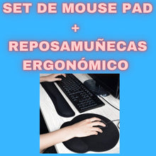 Cargar imagen en el visor de la galería, SET ALMOHADILLA DE TECLADO Y MOUSE PAD NEGRO
