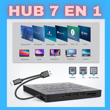 Cargar imagen en el visor de la galería, HUB 7 EN 1 MULTIPUERTOS CON GRABADORA DE CD Y DVD!!!
