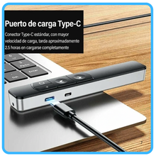Cargar imagen en el visor de la galería, PRESENTADOR, PASADOR DE DIAPOSITIVAS CON PUNTERO LÁSER, INALÁMBRICO RECARGABLE!!!
