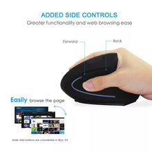 Cargar imagen en el visor de la galería, MOUSE ERGONOMICO VERTICAL RECARGABLE
