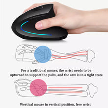 Cargar imagen en el visor de la galería, MOUSE ERGONOMICO VERTICAL RECARGABLE
